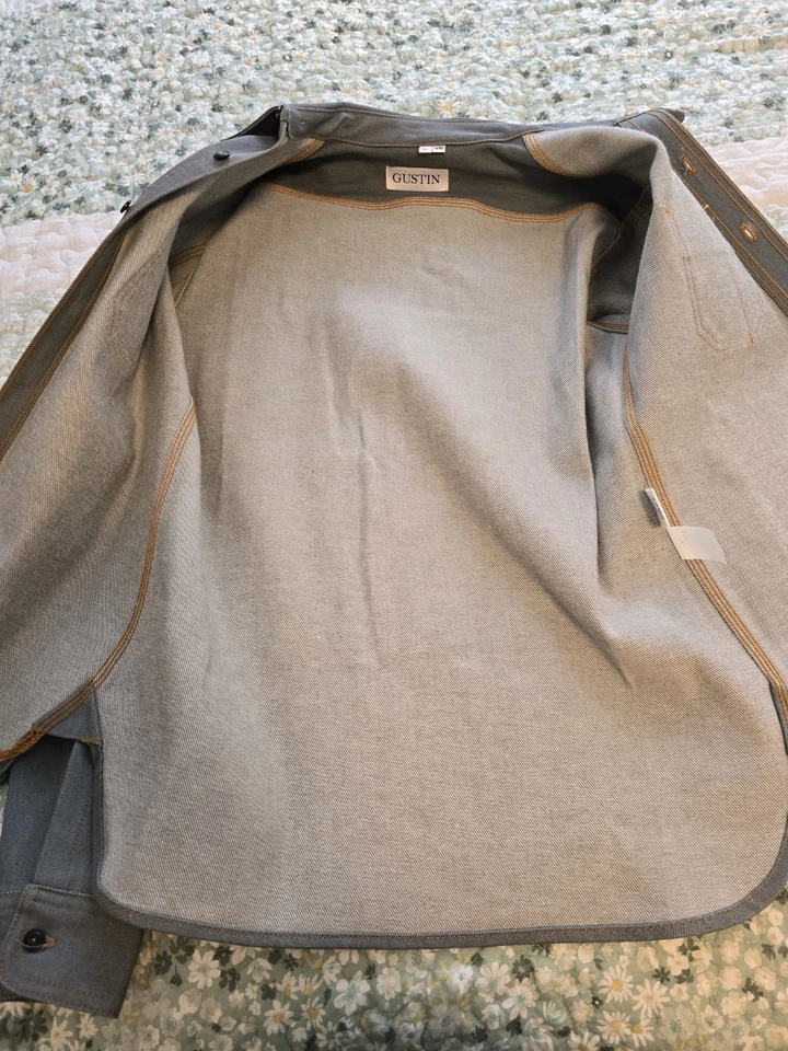 New! Gustin #172 Titanium Slub Workshirt - Steel/Grey Size Small - Image 3 of 4