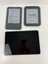Lot of 3 Tablets For Parts Amazon Fire Kindle Nook For Parts