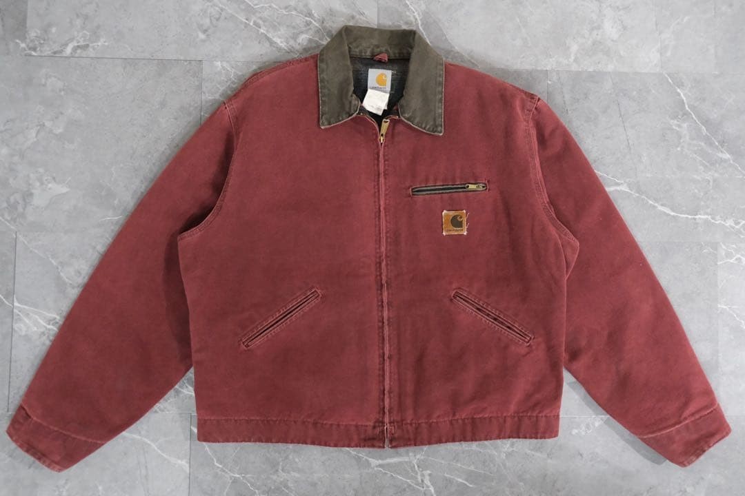 Vintage Carhartt J65 BRK Detroit Jacket Brick Red Size XL Rare