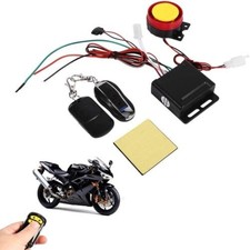 Motorrad Alarmanlage 12V Anti-Diebstahl mit 2Funkfernbedienung Fernstart&Stopp