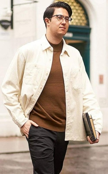 Men Uniqlo Shirt White Cotton S #1WN6