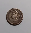 1859 Indian Head Cent - Graded G+ (almost VG) with rim ding & spot