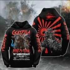 HOT Godzilla Minus One 70th Hoodie 3d