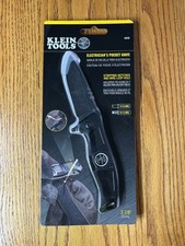 KLEIN TOOLS Electrician's Pocket Knife Stripping Notches Flip Lever BRAND NEW