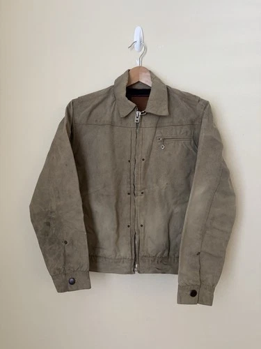 Freenote Cloth RJ-2 Riders Waxed Canvas Jacket Khaki Medium - product listing photo