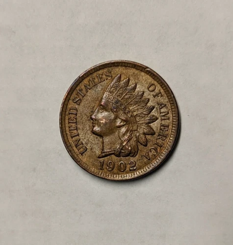 1902 Indian Head Cent - High Grade Uncirculated, Lustrous Golden Brown Color