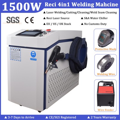 Handhed Reci 1500W Laser 4 IN 1 Cutting Welding Cleaning Machine Reci Welder EU