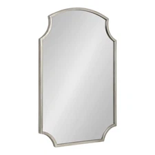 Kate and Laurel Carlow Modern Scalloped Mirror, 20 x 30, Silver