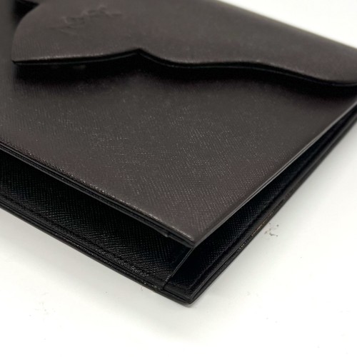 Yves Saint Laurent Brown Saffiano Leather Clutch Bag YSL Authentic #797 - Afbeelding 14 van 21