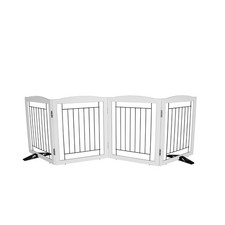 Dog Fence Indoor - 4-Panel Freestanding Dog Gate for Doorways, Hallways, House