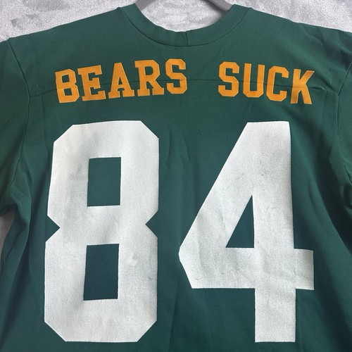 Vintage Green Bay Packers Jersey Adult Large Rawlings #84 Sharpe Bears Suck USA - Picture 8 of 14