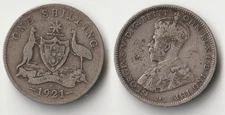 1921 Australia 1 shilling silver coin better date