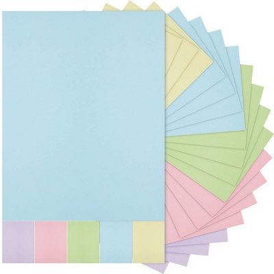 Sinmoe 100 Sheets 5 Shades Cardstock Paper 8.5 x 11 inches, Pastel Series 