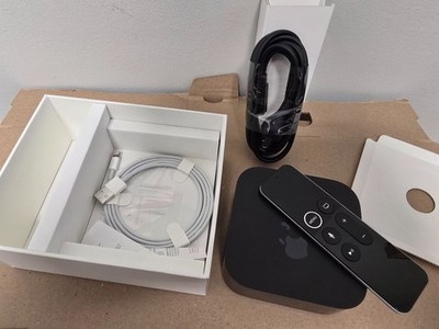 Apple TV (Model A1842) 4K HD Media Streamer (MP7P2LL/A) - Black - NOS - Open box