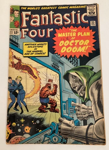 Fantastic Four 23 Vintage Silver Age Marvel Comics 1964 Doctor Doom