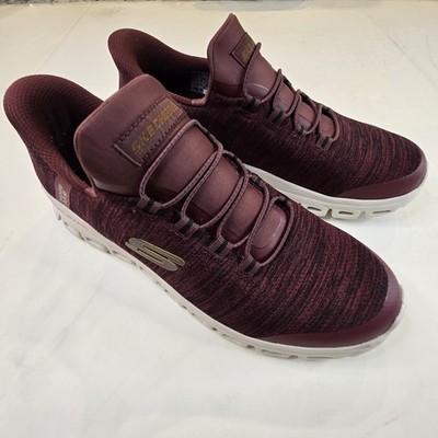 Skechers Men's Slip-ins: Glide- Step - Zefyr Walking Shoes Burgundy Size: 9