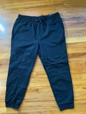 Member's Mark Men's Double Knit Side Pocket Stretch Black Active Joggers XL