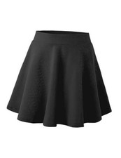 Skirt for Girls,Kids Uniform Pleated Skirts School Casual 9-10 Years Black