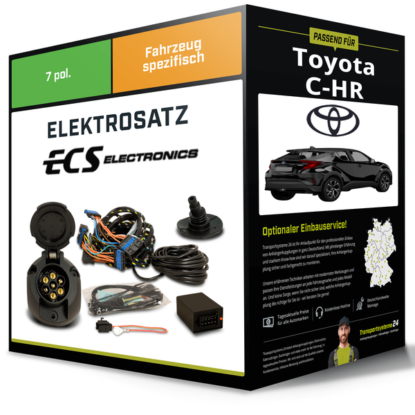 Elektrosatz 7-Pol Spezifisch für Toyota C-HR 10.2016-10.2019 NEU ECS Electronics-image