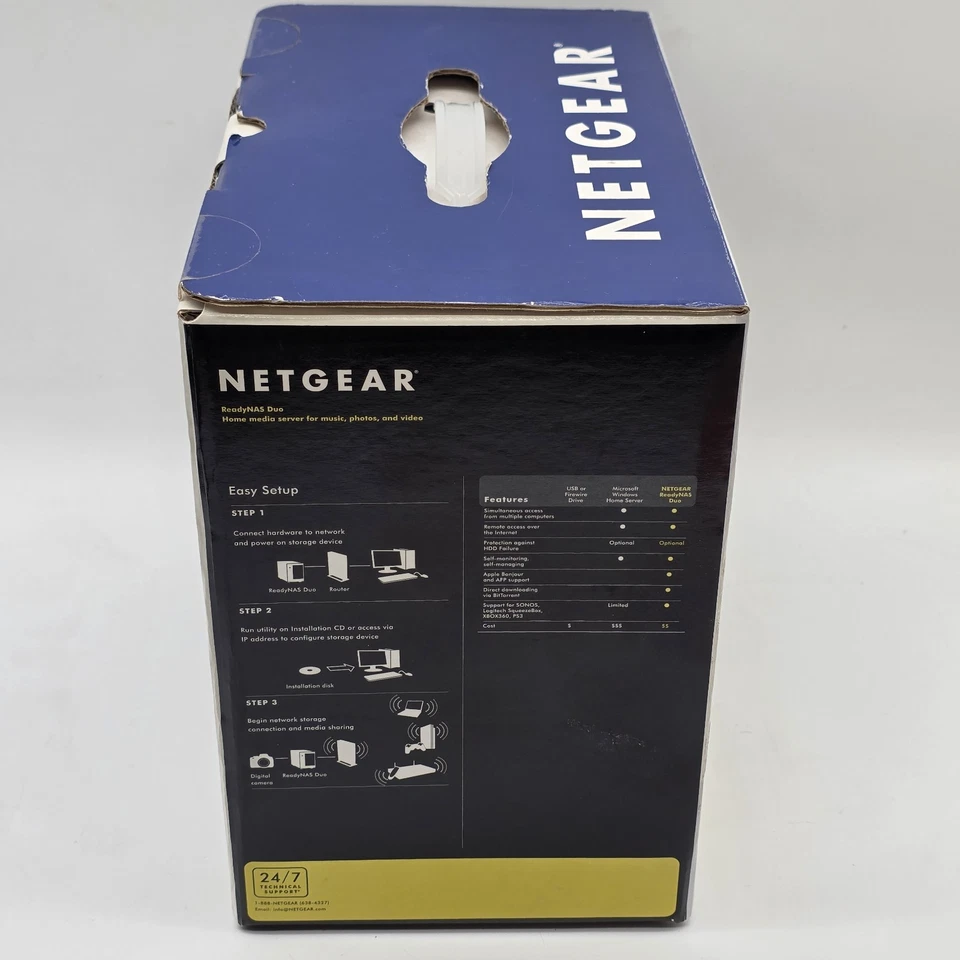 Netgear RND 2210-100NAS ReadyNAS Duo Home Media Server 2TB NEW SEALED - Image 2 of 4
