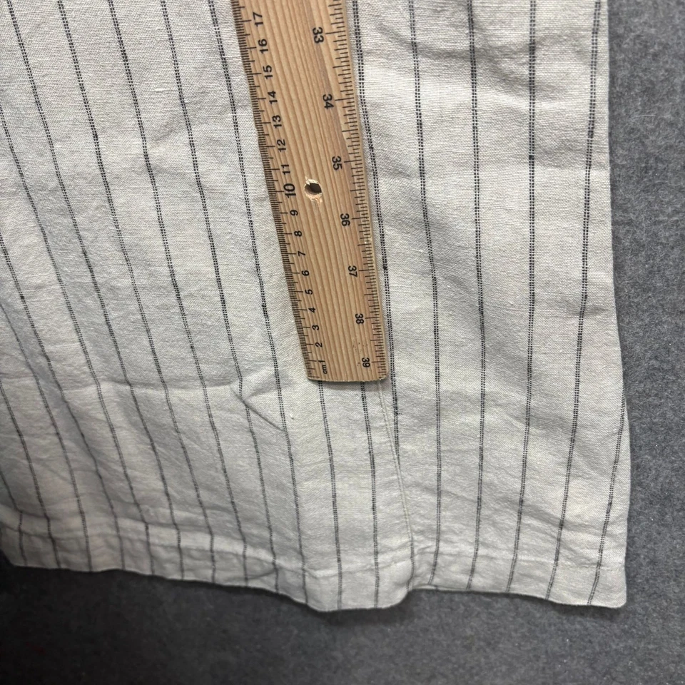 Sahara Dress Womens Size UK 10 Cream Grey Linen Button Up Back Pockets Lagenlook - Image 3 of 4