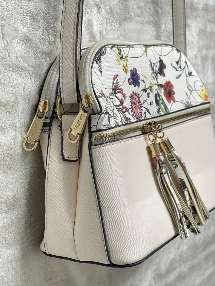 Dasein Floral Faux Leather Shoulder bag/Crossbody Handbag Purse Multi Pockets - Image 2 of 4