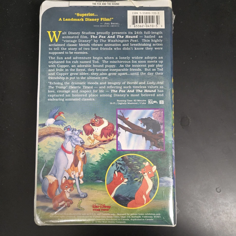 Lot Of 8 New Sealed Disney VHS VCR Clamshell Tapes 4 Black Diamonds Wizard Of Oz - Image 4 of 4