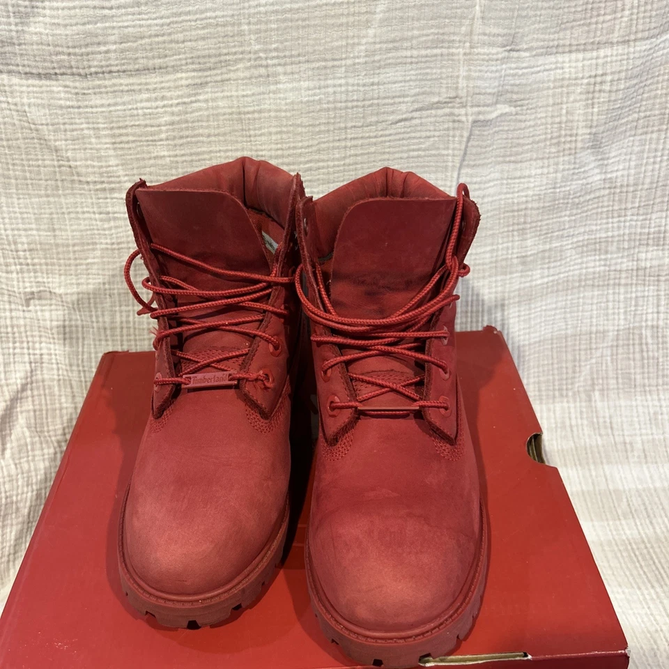 Botas impermeables Timberland rojas, talla juvenil 4,5 Foto 2 de 4