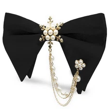 Oversized Bow Ties for Men, Adjustable Bow Tie Pre-tied Bowties Black-style 02