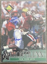 Aaron Glenn 1994 Classic Pro Line On-Card Auto Autograph Rookie /1140 Texas A&M