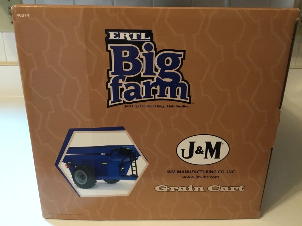 ERTL 1/16 BIG FARM Blue J & M 875 Grain Cart 46214 - Image 3 of 4