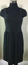 Ann Taylor LOFT Soft Black Summer Fall Above Knee Dress Women's XS NWT $49.50