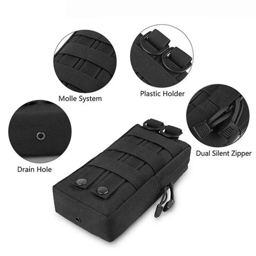 Bolsa táctica Molle Airsoft EDC Bolsa de supervivencia Viaje Aire libre Deporte Caza - Imagen 3 de 7