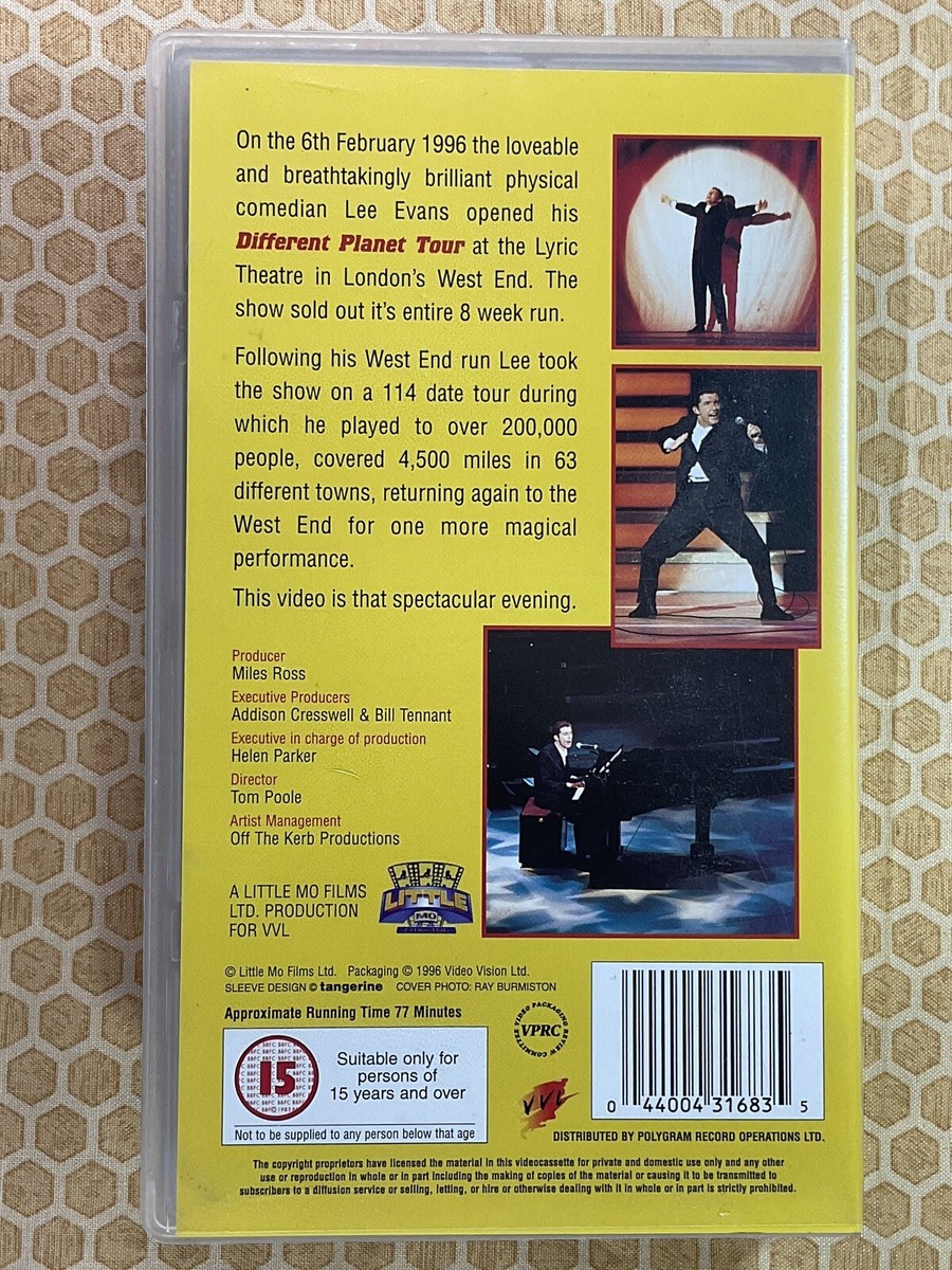 Lee Evans, Live Different Planet Tour, VHS Videotape | eBay UK
