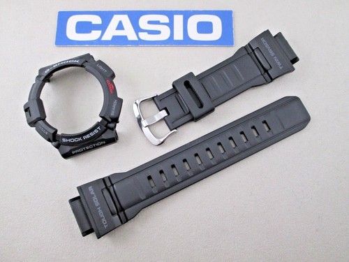 Genuine Casio G-Shock Mudman G-9300 black resin watch band and bezel set - 第 1/10 張圖片