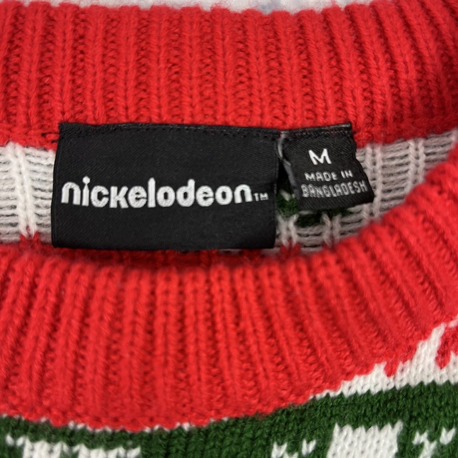 Nick 90s SpongeBob SquarePants Ugly Christmas Sweater Patrick Acrylic Medium