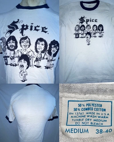 70S 80S MEDIUM SPICE BAND ROCK TOUR CONCERT CHARACTERS R 1970s vintage concert t-shirt, vintage, size M, single stitch, B+ condition