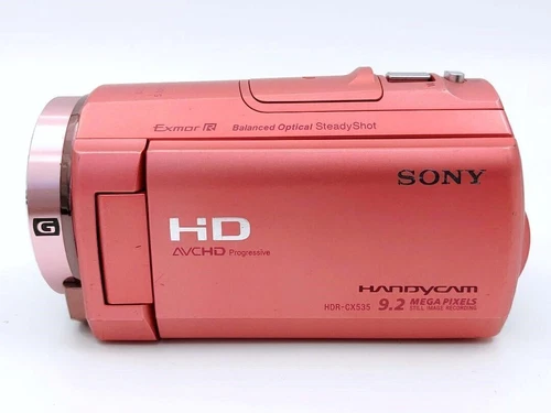 SONY HDR-CX535 P HandyCam Pink Video Camera Internal Memory 32GB Tested Working
