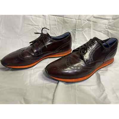 Prada Burgundy Wingtip Derby w/ Orange Sole | eBay display picture 1