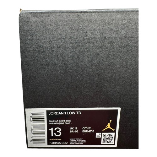 Nike Air Jordan 1 Low TD Shadow 2.0 Grey Football Cleat FJ6245-002 Men's Size 13 - Picture 8 of 8