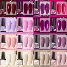 MTSSII 250 Colors Xmas UV Gel Nail Polish Glitter Purple Top Base Gel Polish 6ml