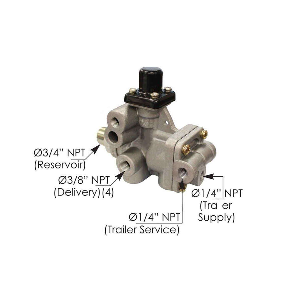 SR5 Type Spring Brake Valve With Anti-Compounding, 3/4in NPT