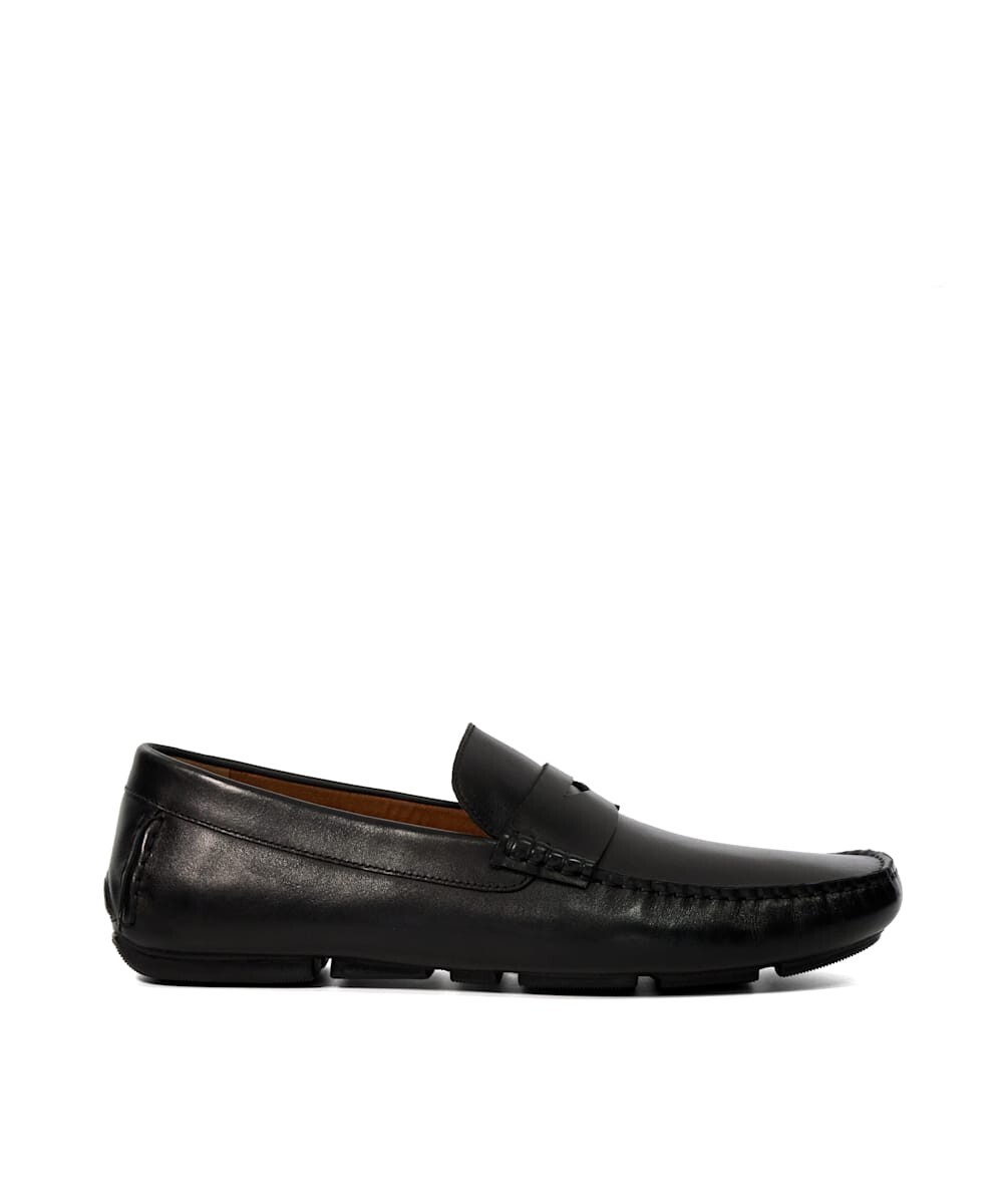 Bloomingdale\'s Loafers Shoe Mens Size 8 Penny Driver Color Black Slip On Ermenegildo Zegna Penny Loafers Men main image 4