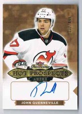 2016-17 FLEER SHOWCASE HOT PROSPECTS AUTOS JOHN QUENNEVILLE ROOKIE AUTO 332/499