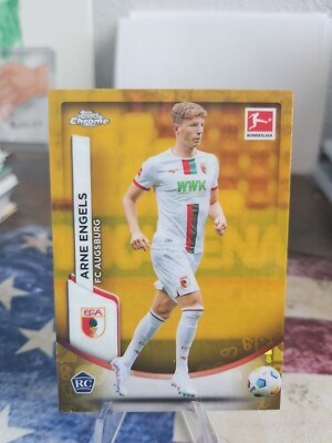Arne Engels 2023-24 Topps Chrome Bundesliga 60th Gold Foil Refractor RC #2