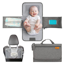 Portable Diaper Changing Pad - Baby Diaper Changer Travel Bag with Wipes Pocket