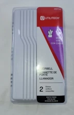 Utilitech WhIte Doorbell Kit Wired Doorbell 2 Chimes Model UT-2796-03