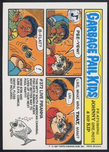 1987 Topps 8th Series Garbage Pail Kids #310A Stinkin' Stella Os8 - Picture 3 of 3