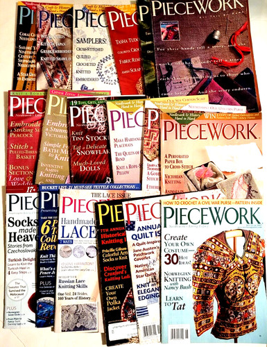 Piecework mags, 1993-2018, $2-3.99 each, choose your issues, misc textile crafts