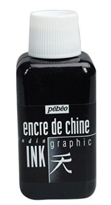 Pebeo Black India Ink Indian Art Drawing Calligraphy 45ml 250ml Litre 